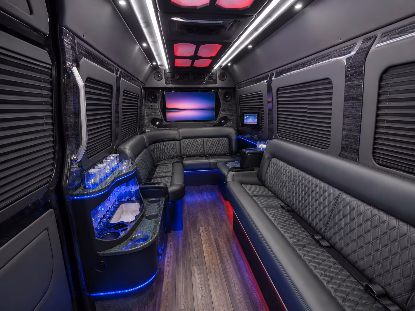 Billings Airport Shuttle & Transportation party bus interior
