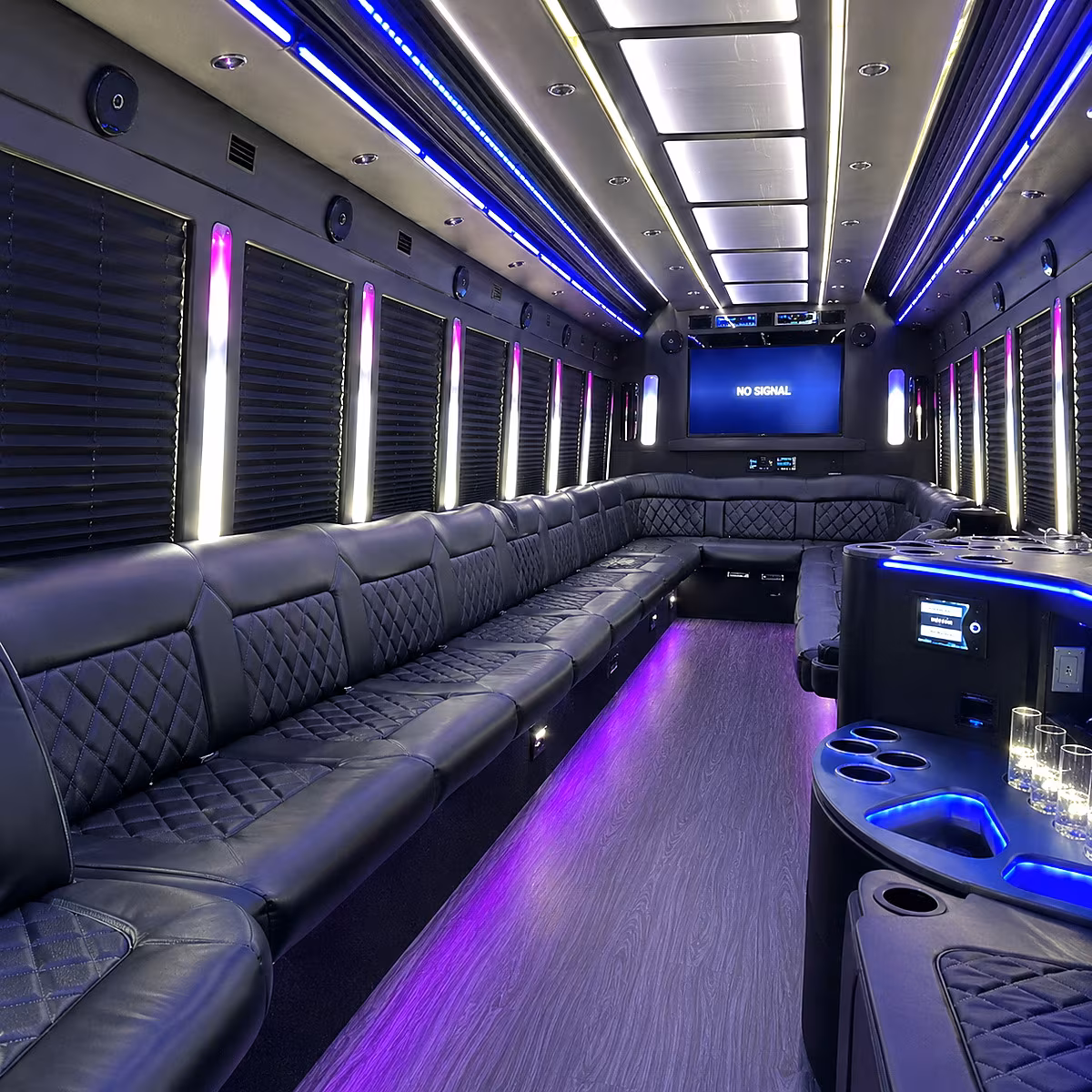 Billings billings wedding party bus rental party bus interior
