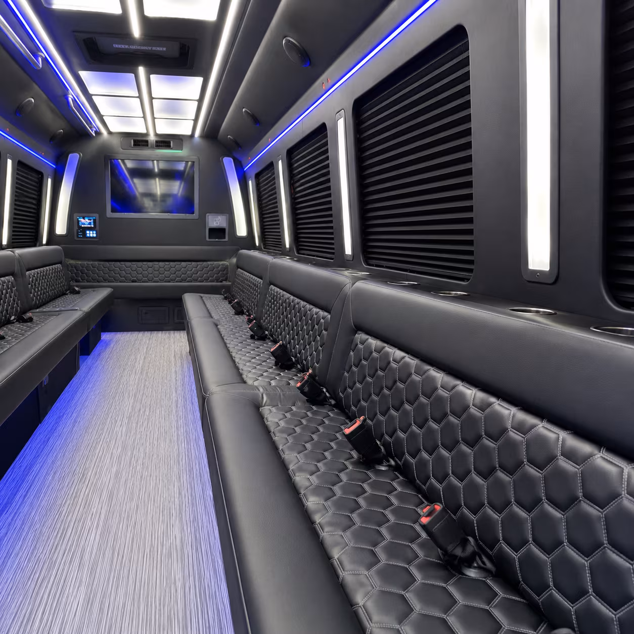 Billings Wedding Transportation party bus interior