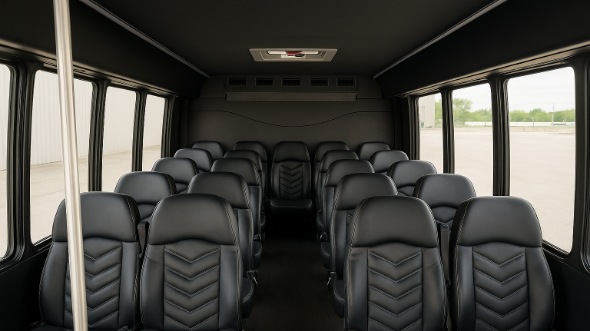 Interior of Charter Bus Company Billings's 25 Passenger Minibus in Billings