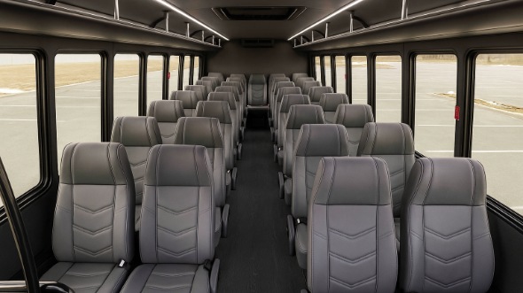 Interior of Charter Bus Company Billings's 28 Passenger Minibus in Billings