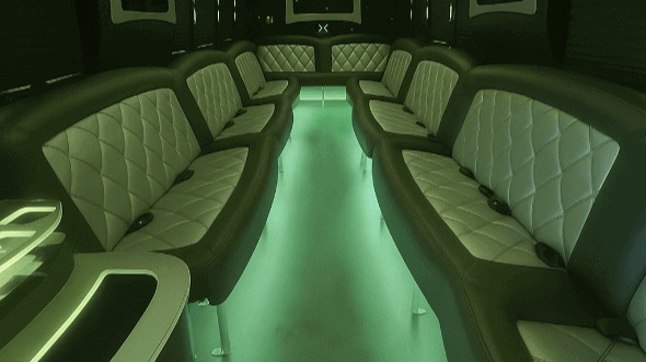 Interior of Billings Party Bus Company's 30 Passenger Party Bus in Billings