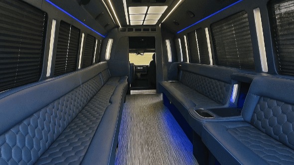 Interior of Charter Bus Company Casper's 30 Passenger Party Bus in Casper