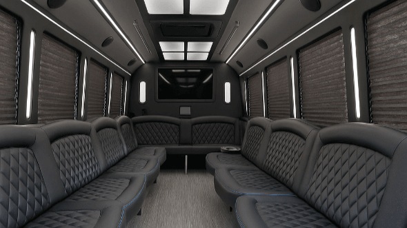 Interior of Charter Bus Company Greeley's 30 Passenger Party Bus in Greeley