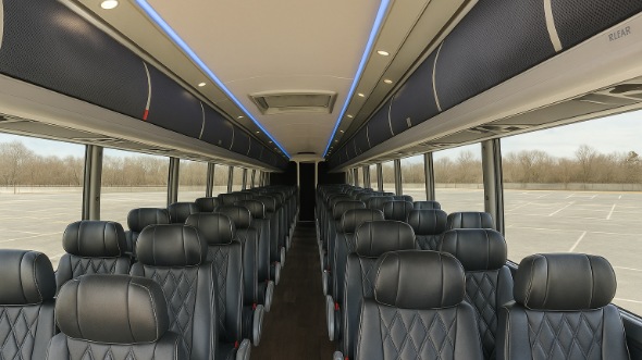 Interior of Charter Bus Company Billings's 40 Passenger Charter Bus in Billings
