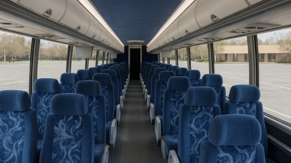Interior of Charter Bus Company Billings's 44 Passenger Charter Bus in Billings
