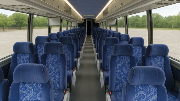 Interior of Charter Bus Company Billings's 46 Passenger Charter Bus in Billings