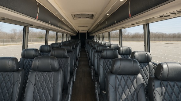 Interior of Charter Bus Company Billings's 47 Passenger Charter Bus in Billings