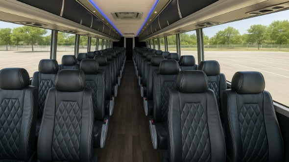 Interior of Charter Bus Company Billings's 48 Passenger Charter Bus in Billings
