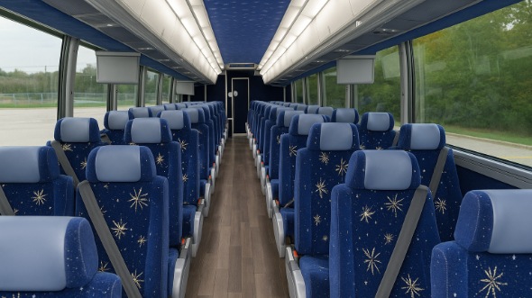 Interior of Charter Bus Company Billings's 51 Passenger Charter Bus in Billings
