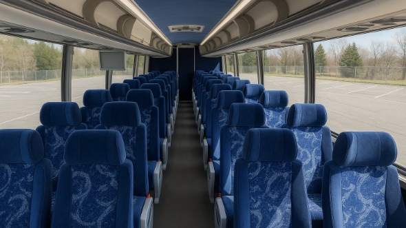 Interior of Charter Bus Company Billings's 56 Passenger Charter Bus in Billings